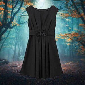AXES FEMME hime gyaru himekaji pinstripe corset belt dress